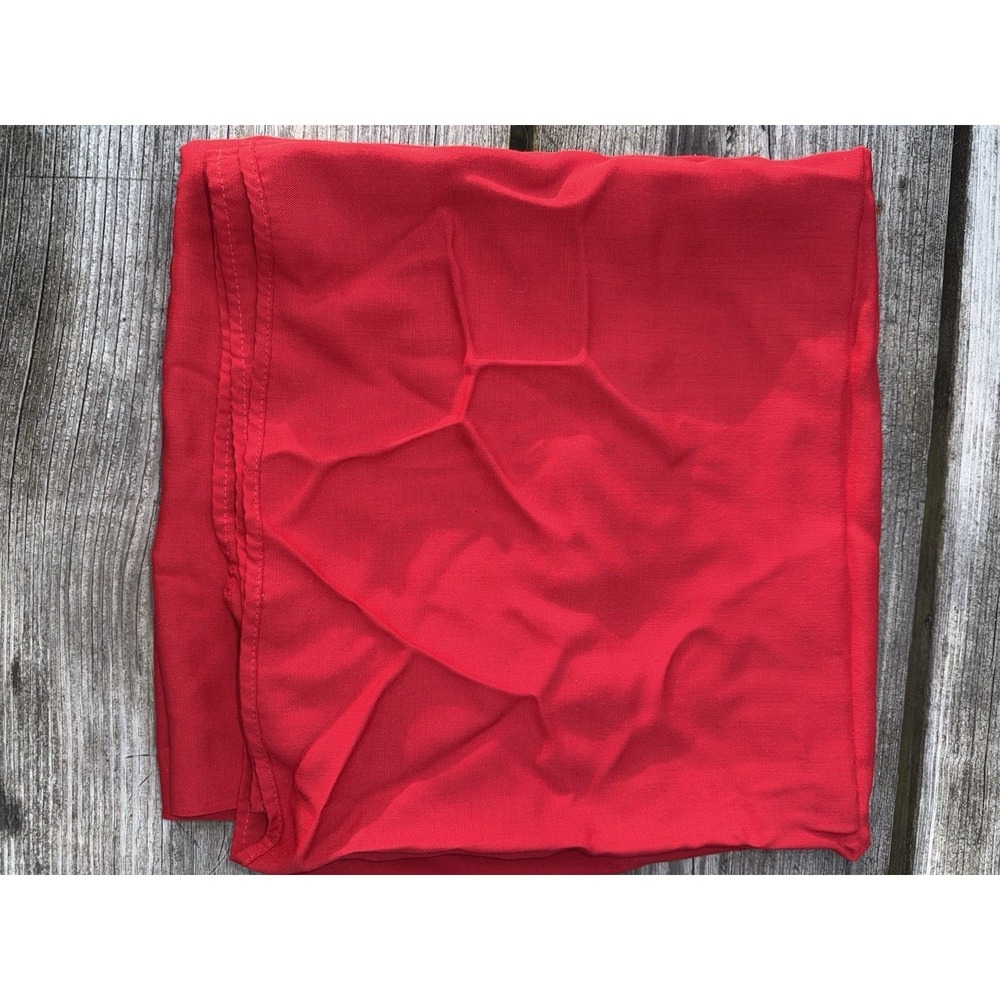 Red Square Tablecloth 48 Inch Solid Color Dining Linens Holiday Decor